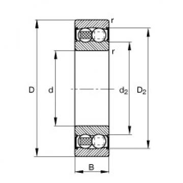 FAG Self-aligning ball bearings - 2205-2RS-TVH