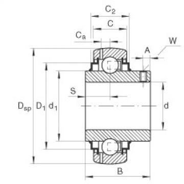 FAG Radial insert ball bearings - GY1104-206-KRR-B-AS2/V