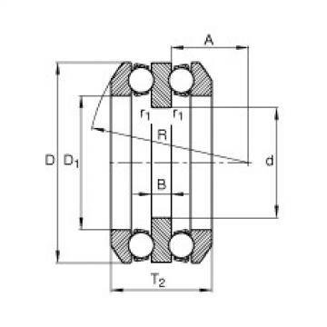 FAG Axial deep groove ball bearings - 54212 + U212