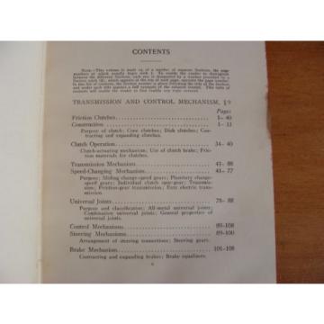 Old AUTOMOBILE TRANSMISSION / LUBRICATION / TIRE Book 1924 CLUTCH BEARING GREASE