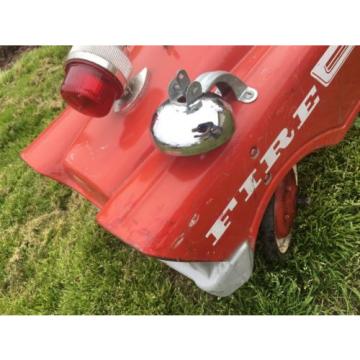 Fire Truck Pedal Car, Full Ball Bearing, circa 1968. Complete.Original Paint