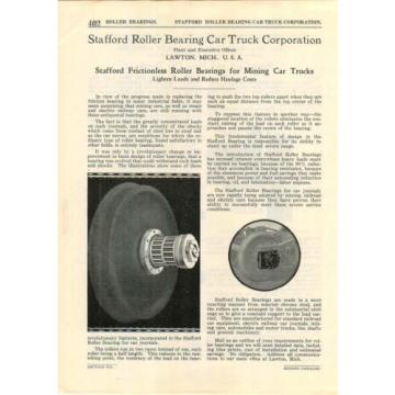 1923 ADVERT Mining Southern Wheel Co St. Louis Stafford Roller Bearing Car Truck