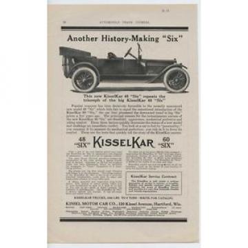 1914 Kissel Kar Model 48 Hartford WI Auto Ad Hyatt Roller Bearing Co mc2228