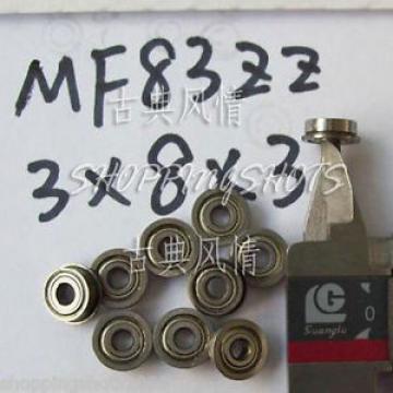 10pcs MF83 3X8X3 Flanged 3*8*3 mm bearings Miniature Ball Radial Bearing MF83ZZ