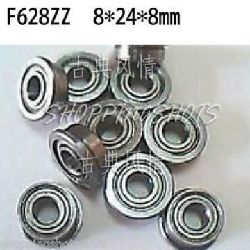(10) F628ZZ 8x24x8 Flanged 8*24*8 mm F628Z Miniature Ball Radial Bearing F628 ZZ