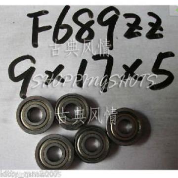 (10) F689ZZ 9x17x5 Flanged 9*17*5 mm F689Z Miniature Ball Radial Bearing F689 ZZ