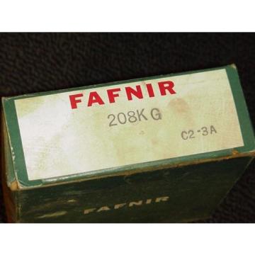 Fafnir Single Row Radial Ball Bearing 40mm 208KG Light Series NEW IN BOX!