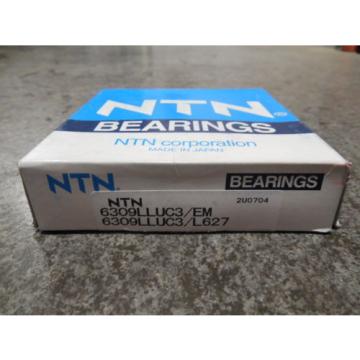 NEW NTN 6309LLUC3/EM Single Row Radial Ball Bearing 6309LLUC3/L627