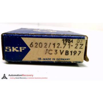 SKF 6202/12.71-2Z SINGLE ROW RADIAL BALL BEARING .5906&#034;B 1.378&#034; OD, NEW #209854