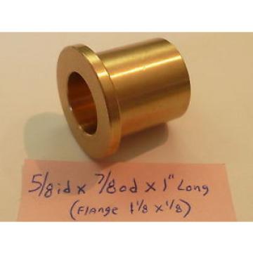Bronze Flange Bushing Bearing New 5/8&#034; id x 7/8&#034; od  x 1 Brass Engine Motor F40