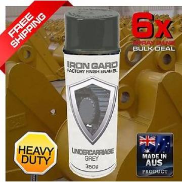 6x IRON GARD UNDERCARRIAGE Spray Paint GREY Excavator Dozer Skid Steer Bucket