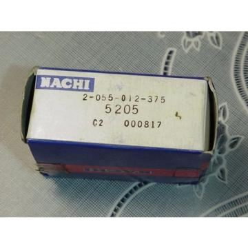 Nachi 5205 Bearing, 2-055-012-375, Double Roll, Angular Contact Ball Bearing NEW