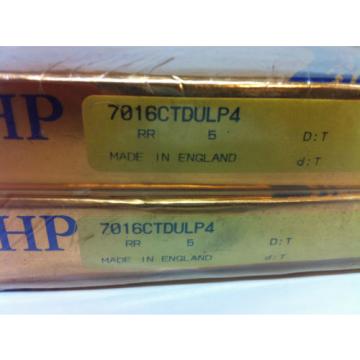RHP 7016CTDULP4 Super Precision Bearing Set of 2 each