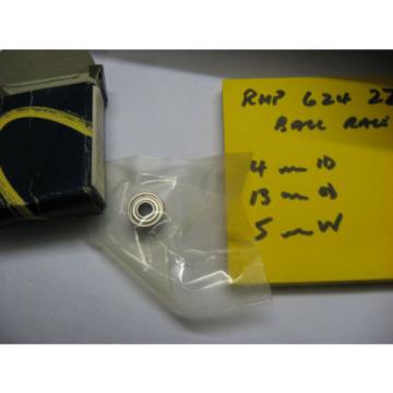 RHP 624 ZZ metal shielded ball bearing race.4mm id x 13mm od x 5mm wide..