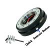 Universal Black Quick Release Kit Racing Steering Wheel 6 Hole Bolt Ball Bearing #3 small image