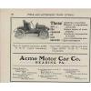 1905 Acme Type X Reading PA Auto Ad Timken Roller Bearing Axle Co ma4724