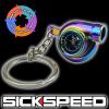 NEO CHROME METAL SPINNING TURBO BEARING KEYCHAIN KEY RING/CHAIN FOR CAR/TRUCK E #1 small image