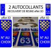 2 sticker car registration plate RESIN COAT OF ARMS BEARINGS VERMANDOIS #1 small image