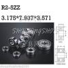 50pcs R2-5ZZ 1/8&#034;x 5/16&#034;x 9/64&#034; R2-5Z inch Miniature Ball Radial Ball Bearings