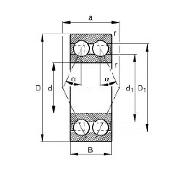FAG Angular contact ball bearings - 3801-B-TVH #1 image