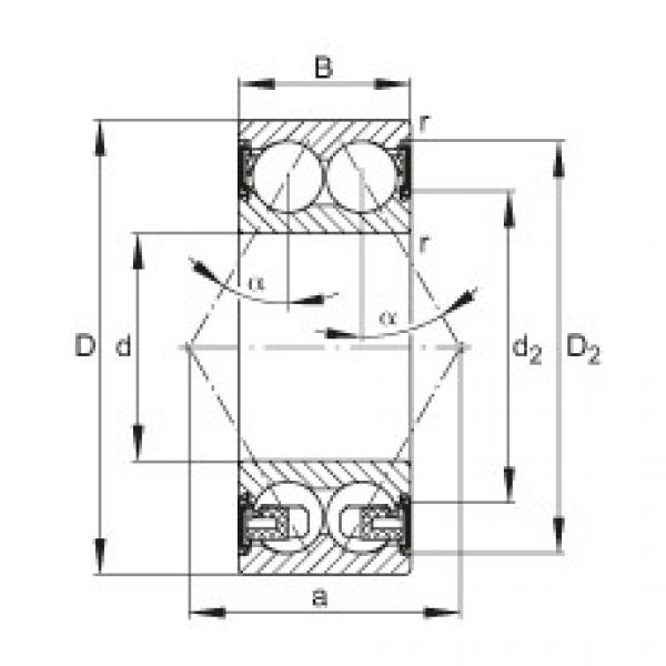FAG Angular contact ball bearings - 3306-BD-XL-2HRS-TVH #1 image
