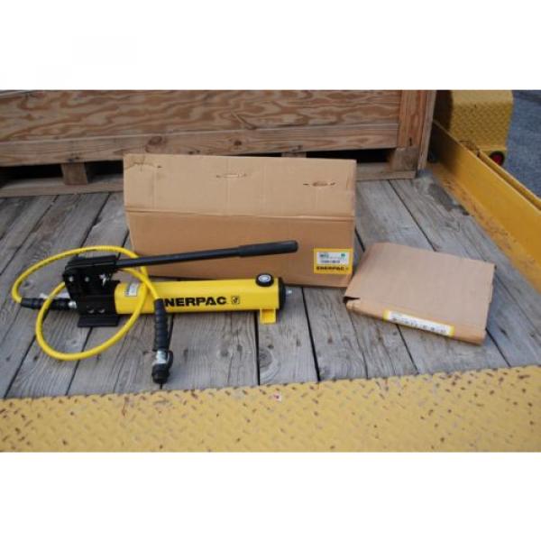 ENERPAC P-392 HYDRAULIC HAND PUMP 10,000PSI 2 SPEED  W/ 6&#039; HOSE &amp; COUPLER MINT!! #1 image