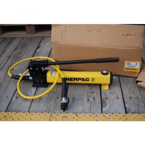 ENERPAC P-392 HYDRAULIC HAND PUMP 10,000PSI 2 SPEED  W/ 6&#039; HOSE &amp; COUPLER MINT!! #2 image
