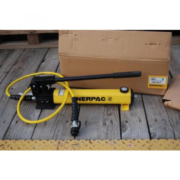 ENERPAC P-392 HYDRAULIC HAND PUMP 10,000PSI 2 SPEED  W/ 6&#039; HOSE &amp; COUPLER MINT!! #4 image