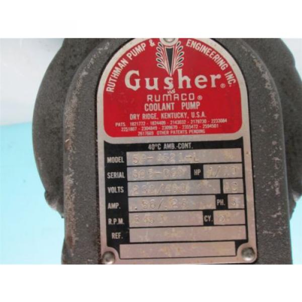Gusher Pump Model 5P-4521-L 1/10 hp Flange Mount Coolant Pump #3 image