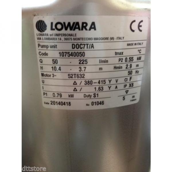 Lowara DOC Submersible Drainage Pump # DOC7T/A 0,55KW 0,75HP 3x400V 50Hz #3 image