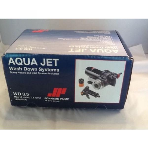 aqua jet marine wash down system 12/24 volt Johnson pump with spray nozzle #4 image
