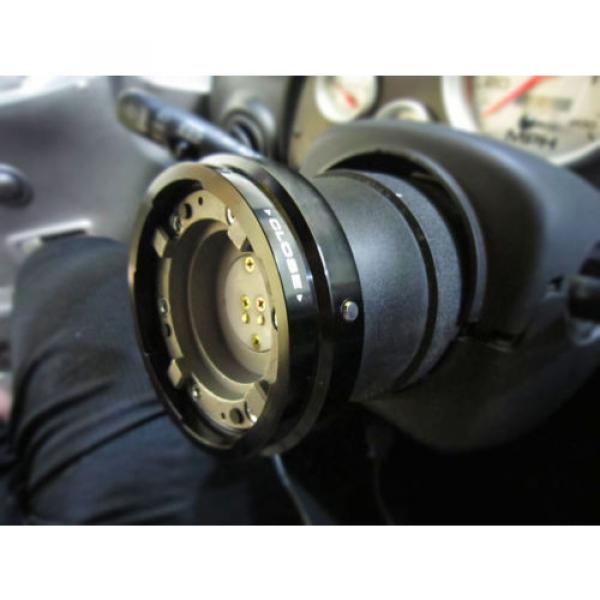 Universal Black Quick Release Kit Racing Steering Wheel 6 Hole Bolt Ball Bearing #2 image