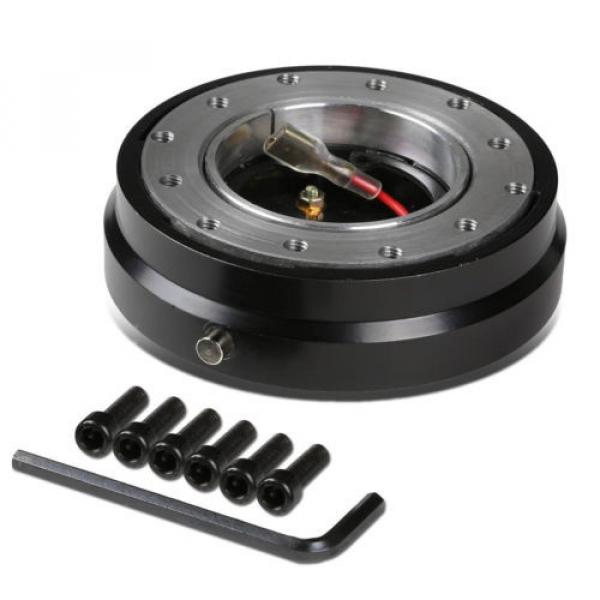 Universal Black Quick Release Kit Racing Steering Wheel 6 Hole Bolt Ball Bearing #4 image