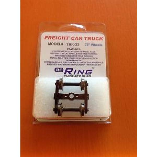 RING ENGINEERING TRK-33 HO SCALE FREIGHT CAR ROLLER BEARING TRUCK W/33&#034; WHEELS #1 image
