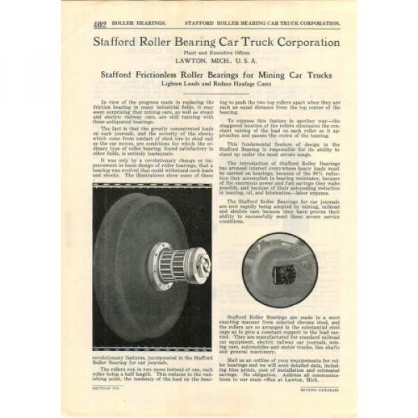 1923 ADVERT Mining Southern Wheel Co St. Louis Stafford Roller Bearing Car Truck #2 image