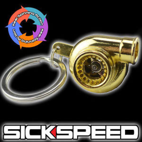 GOLD METAL SPINNING TURBO BEARING KEYCHAIN KEY RING/CHAIN FOR CAR/TRUCK/SUV A #1 image