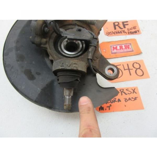 02 03 04 RSX RIGHT FRONT STEERING KNUCKLE SPINDLE HUB WHEEL BEARING RF RH R CAR #3 image