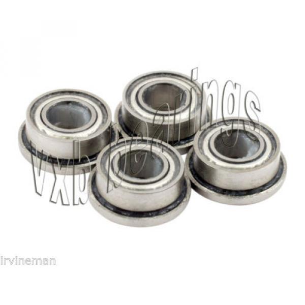 Set of 4 Slot Car High Quality Flanged Ceramic Bearing 1/8&#034; axle inch P4 ABEC-7 #1 image