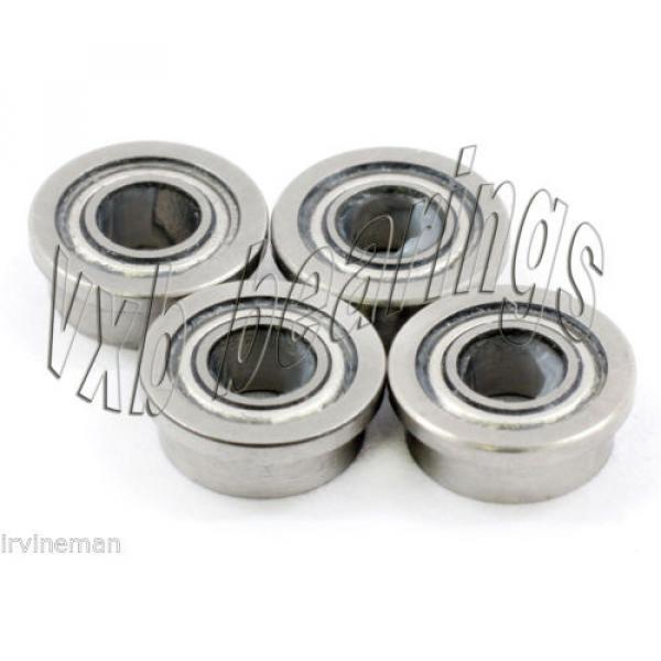 Set of 4 Slot Car High Quality Flanged Ceramic Bearing 1/8&#034; axle inch P4 ABEC-7 #2 image