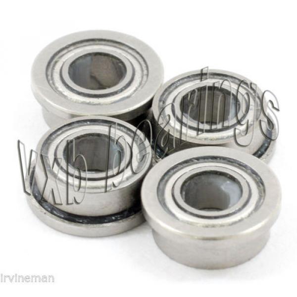 Set of 4 Slot Car High Quality Flanged Ceramic Bearing 1/8&#034; axle inch P4 ABEC-7 #3 image