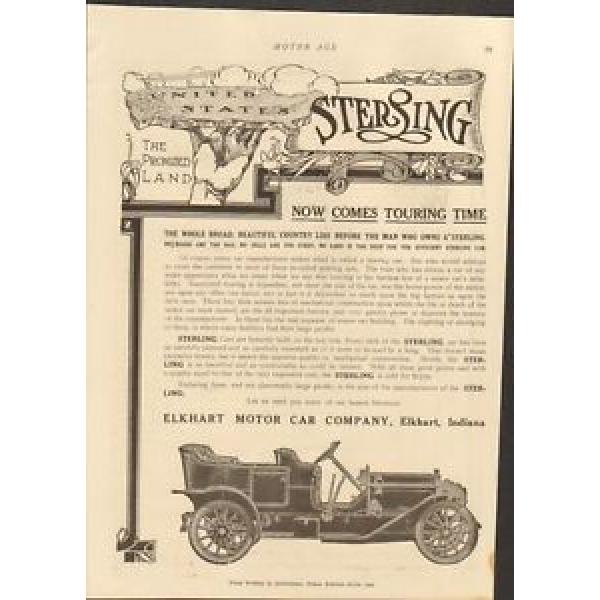 1910 Sterling Motor Car Elkhart IN Auto Ad Timken Roller Bearing Co mc0134 #1 image