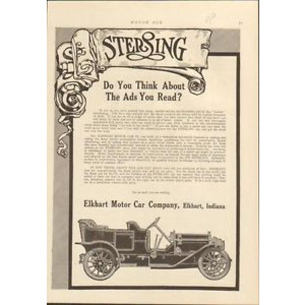 1910 Sterling Motor Car Elkhart IN Auto Ad Hess Bright Ball Bearings mc0131 #1 image
