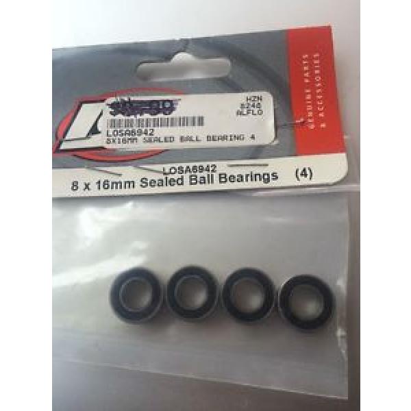 Rc Car Parts Team Losi 8 x 16mm Sealed Ball Bearings 4 PCS LOSA6942 #1 image