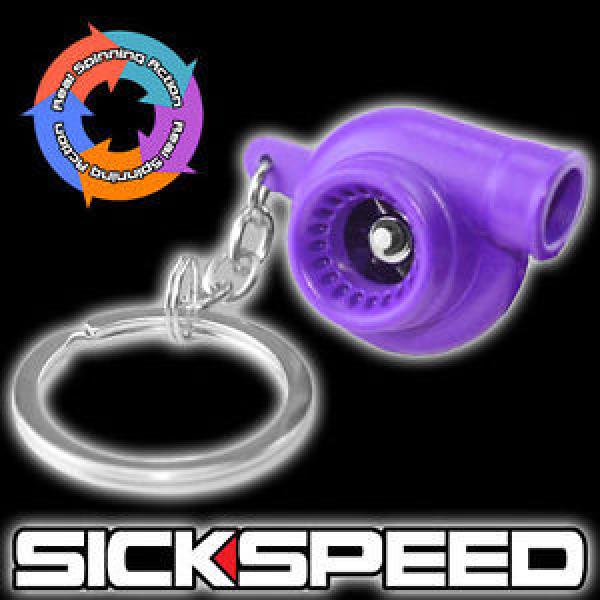 PURPLE METAL SPINNING TURBO BEARING KEYCHAIN KEY RING/CHAIN FOR CAR/TRUCK/SUV E #1 image