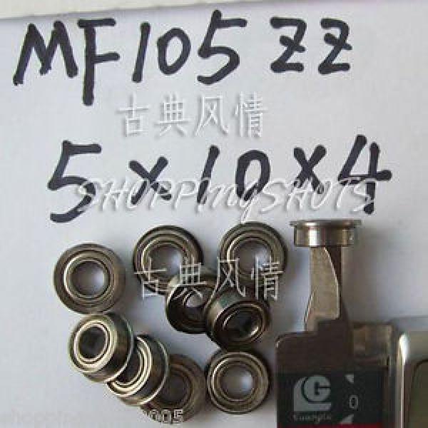 10pcs MF105 5X10X4 Flanged 5*10*4 bearings Miniature Ball Radial Bearing MF105ZZ #1 image