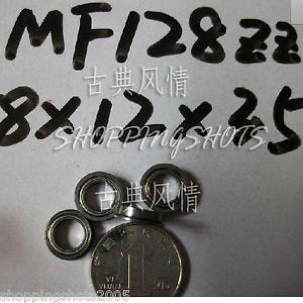 10pcs MF128 8X12X3.5 Flanged 8*12*3.5 bearings Miniature Radial Bearing MF128ZZ #1 image
