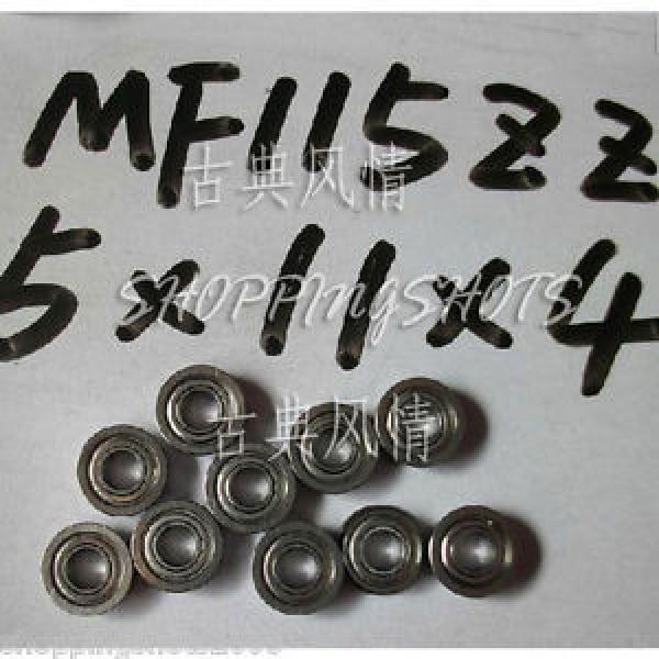 1 pcs MF115 5X11X4 Flanged 5*11*4 bearings Miniature Ball Radial Bearing MF115ZZ #1 image