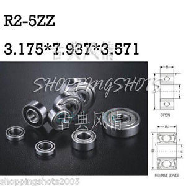 10pcs R2-5ZZ 1/8&#034;x 5/16&#034;x 9/64&#034; R2-5Z inch Miniature Ball Radial Ball Bearings #1 image