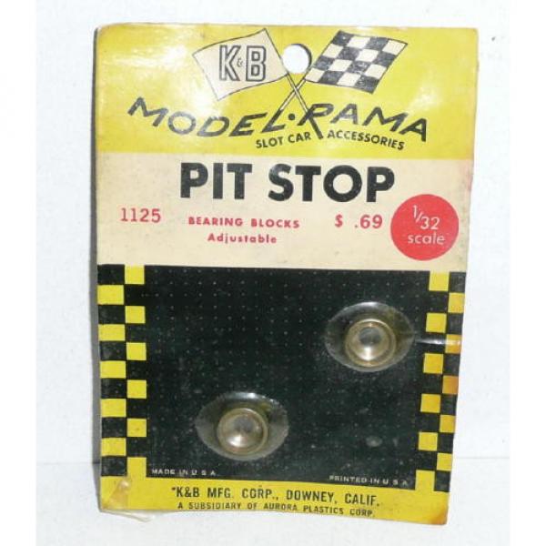 K&amp;B Model-Rama Pit Stop 1/32 BEARING BLOCKS ADJUSTABLE Slot Car *MOC 1960&#039;s NOS #1 image
