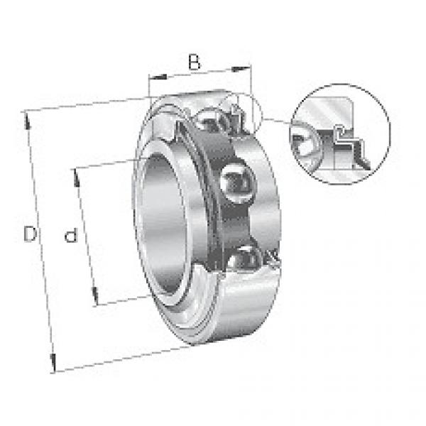 209-KRR INA Radial insert ball bearings 2..-KRR, cylindrical outer ring, inner r #1 image